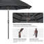 Parasol de marché en oléfine 9 'avec inclinaison et manivelle-1188040114