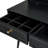 Black Makeup Vanity Desk With Retractable Cabinet, 3 - Layer Shelf, And Drawer Divided Compartments, Featuring Color Led Lights Built In Power Station For Bedroom Modern Side Chest, Lights, Offering-1016278909