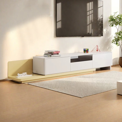 Modern Retractable Wood TV Stand