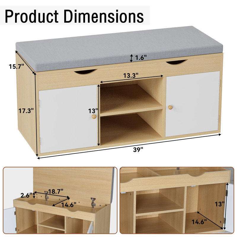 Armoire de rangement pour chaussures 8 paires Nessa
