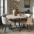 Round Dining Table with Slate Color Legs