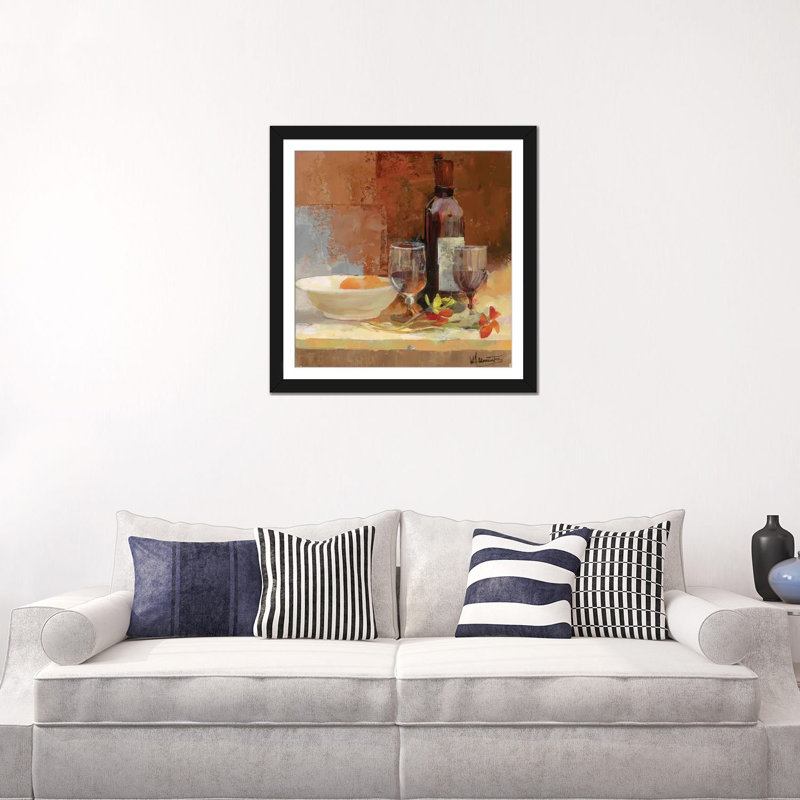 « a good gout i », impression sur toile, H 16 po x l 16 po x P 1 po, Papier d'art encadré noir, Blanc