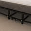 Base de lit pliante en métal durable avec matelas en mousse haute densité, rangement facile et mobile avec 4 roulettes