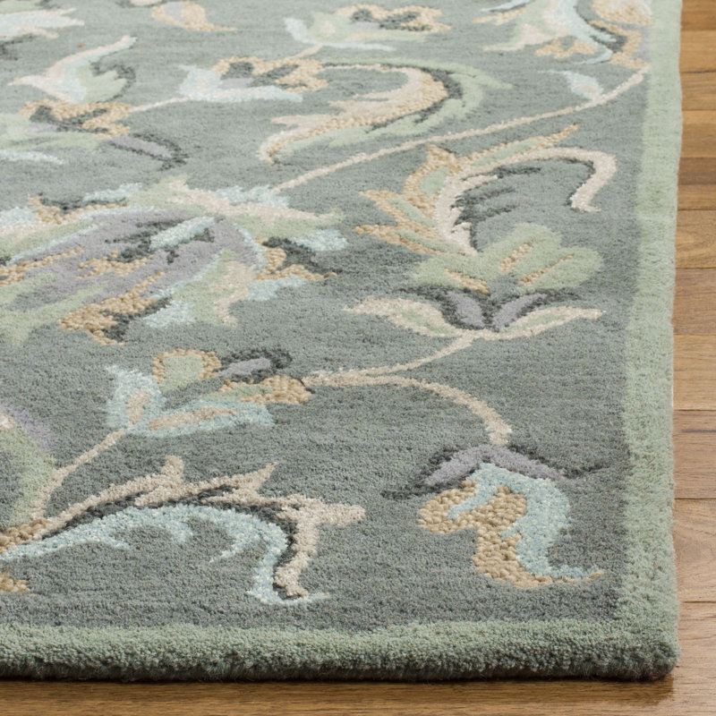 Arber Jardin Hand Tufted Wool Floral Rug, Rectangle 2'3" x 4'