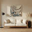 Birds Eared Dove, art mural en métal beige-1189108156