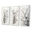 «Grey White Tree Graphite Whispers», 3 pièces sur toile-1446193472-1446193473