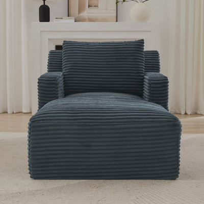 Indoor Single Chaise Sofa, Modern Corduroy Upholstery, No Assembly Required,Comfy Sleeper For Living Room,Office,Apartment