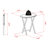 The Andaluss Solid Wood End Table Set comes in a Cappuccino finish, 25.51'' H X 23.7'' W X 15.83'' D