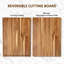 Quality Acacia Wood Cutting Boards Set of 2, Large, Reversible Kitchen Chopping Boards with Deep Juice Grooves, Dishwasher Safe, Durable Hardwood for Meat, Cheese, Vegetables, Deli Board, Meal Prep