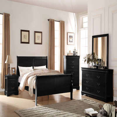 Ensemble de chambre à coucher 4 pièces Louis Philippe