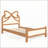 Twin Size Solid Wood Platform Bed with Bow Headboard Slatted Support Low Profile No Box Spring Needed