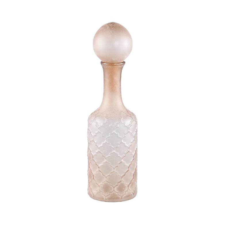 Chesna Glass Table Vase 1, 43cm H x 12cm W x 12cm D, Pink