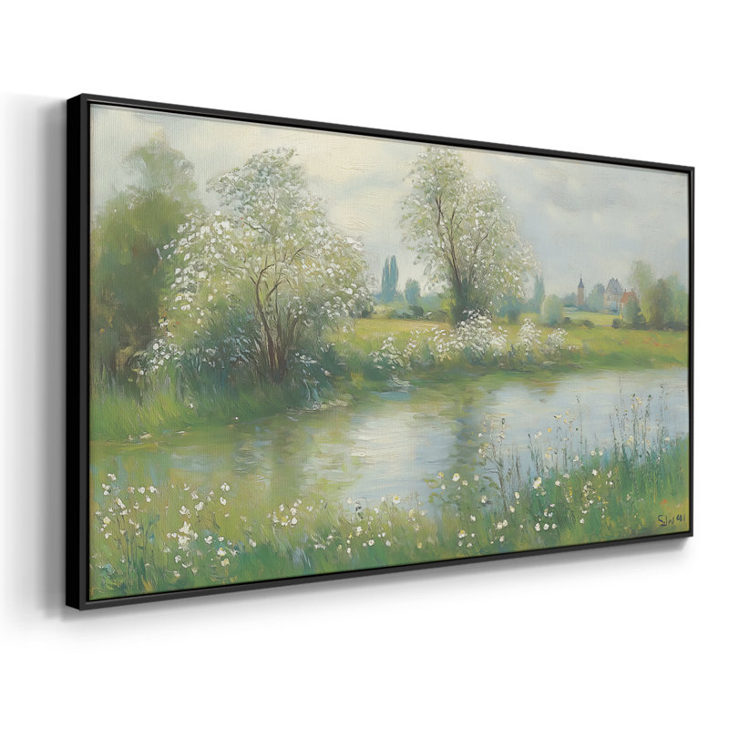 Botanical Series-CCI- Toile tendue avec châssis tendue - Prêt à accrocher, H 21 po x l 41 po, Noir
