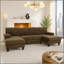 Canapé en forme de U rembourré nubby, conception de chaise double confortable avec accoudoirs rembourrés-428437208