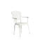 Ensemble de 3 bistro de patio - table et chaises en aluminium coulé blanc avec patins réglables, résistance à la rouille, extérieur et chaises, blanc