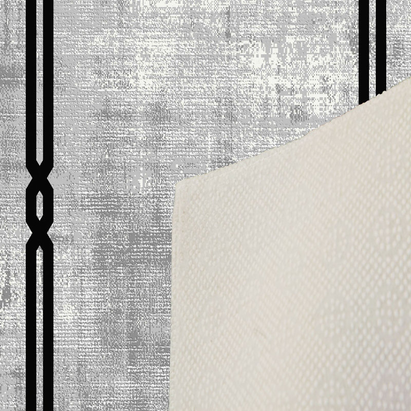 Stylish Hall Carpet (3.3 x 6.6 ft), 100% Polyester, 0.3 in Pile Height | Antibacterial, Non-Slip PVC Felt Dot Underside | Machine Washable, 3D Digital Print, Durable & Easy to Clean | Perfect for Entryway & Living Areas