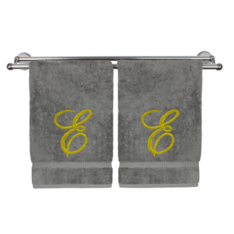 Super Plush Washcloth, Gray/Gold, E