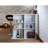 White Gloss 6-shelf Bar Table For Dining Use - & Fashionable Element High Area Sleek Stable Furniture