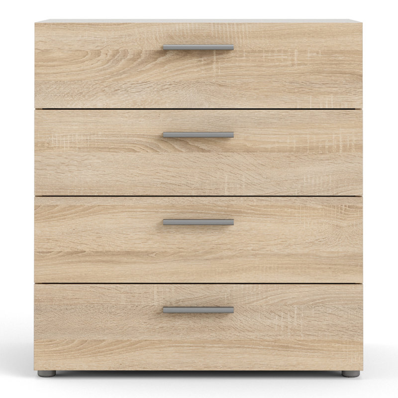 Diamone 4 Drawer 80.2cm W Chest, Oak