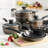 Tramontina Sicilia 8 Pc Aluminum Nonstick Cookware Set - Raspberry-85466843