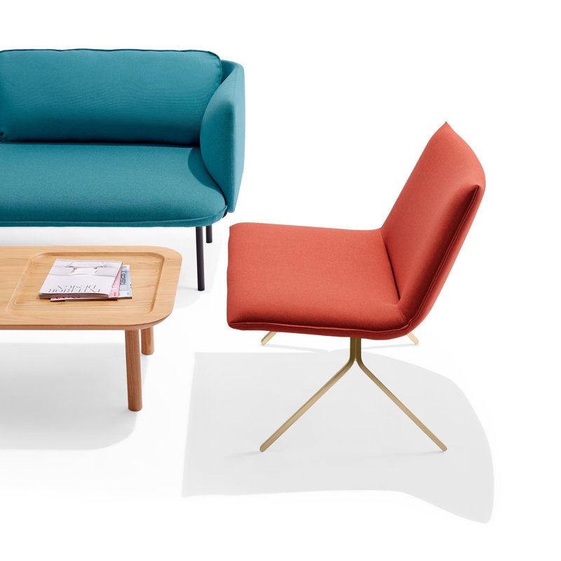 Chaise de réception Meredith, Laiton, Tissage de brique