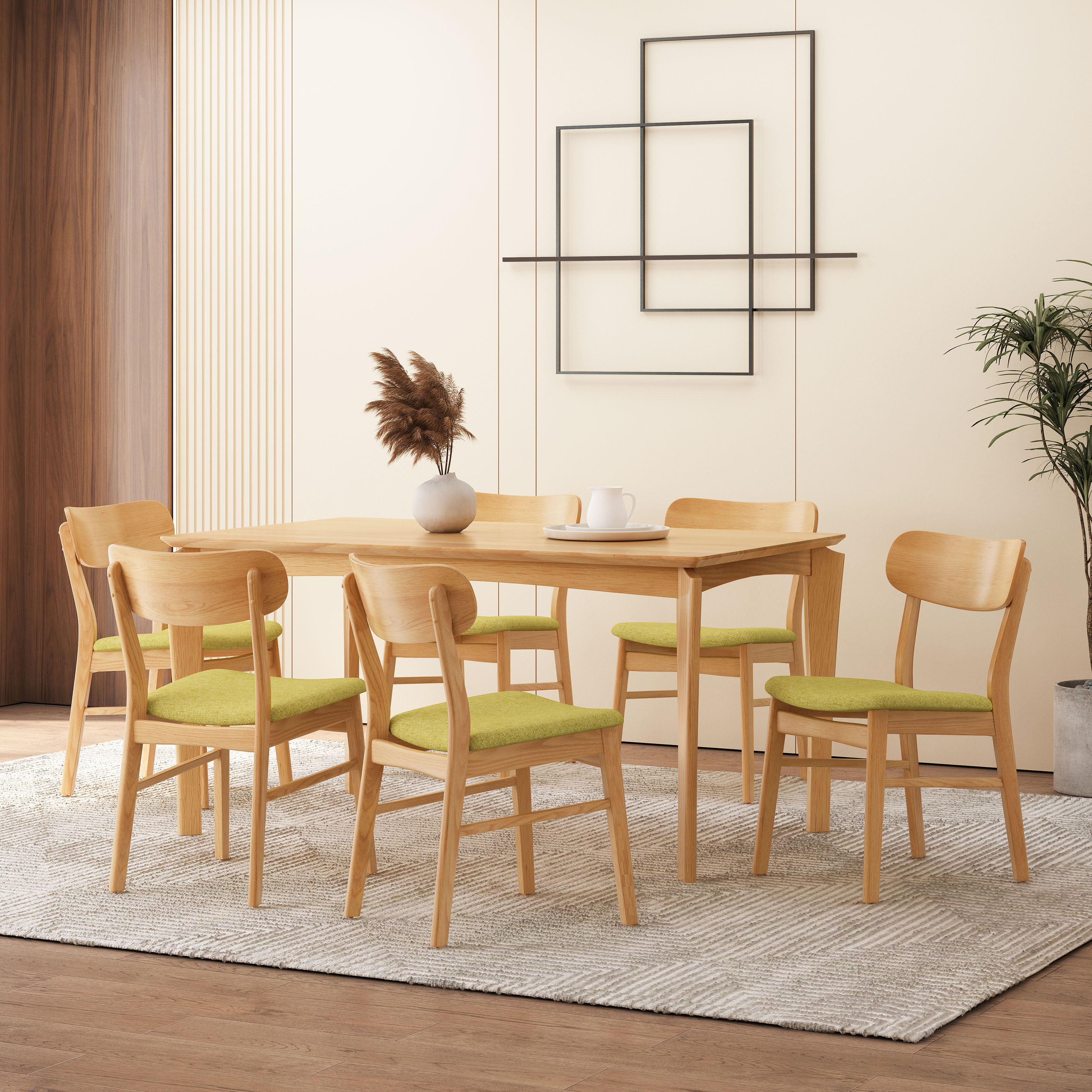 George Oliver Jeffie 6 - Person Dining Set & Reviews | Wayfair