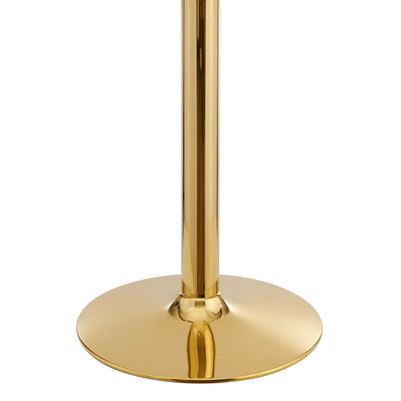 Verne 28" Round White Terrazzo and Gold Dining Table