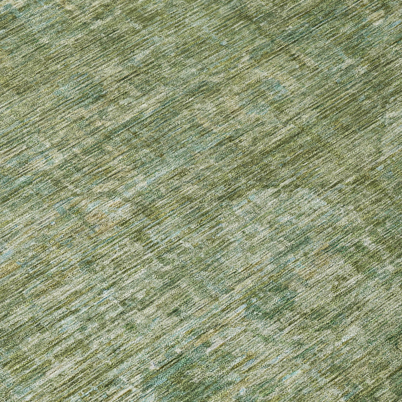 Tapis olive intérieur / extérieur lavable à la machine Xhevrie, Rectangle 1 pi 8 po x 2 pi 6 po