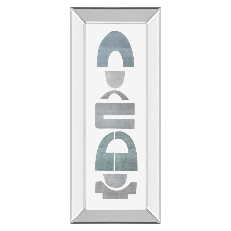 «Calm Totems», art mural en miroir 18 po x 42 po