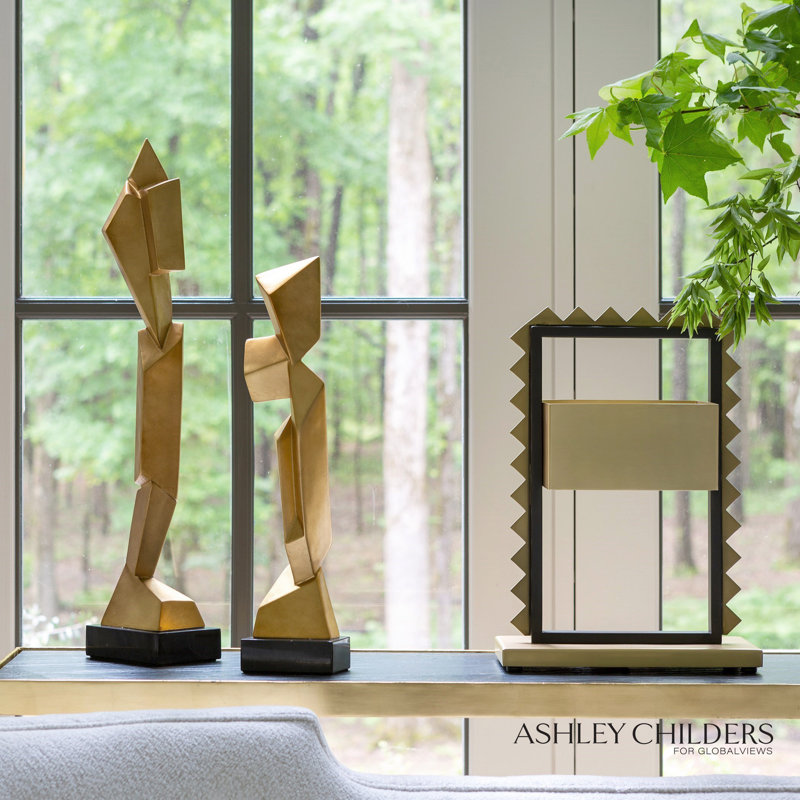 Facet Sculpture-Gold-Lg