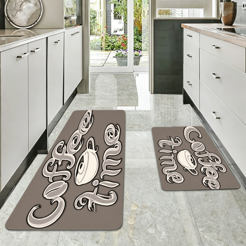 Tapis de cuisine 2 pièces Taupe Gray