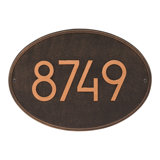 Hawthorne Modern Personalized 1-Line Wall Address Plaque