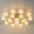 Honniball Frosted Glass Globe Sputnik Semi-flush Mount-1232926380-1230818862