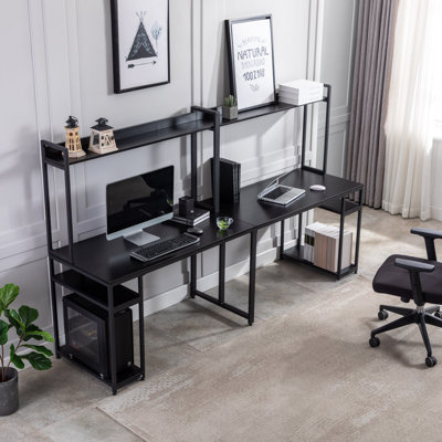 Bureau double avec huche Home Office