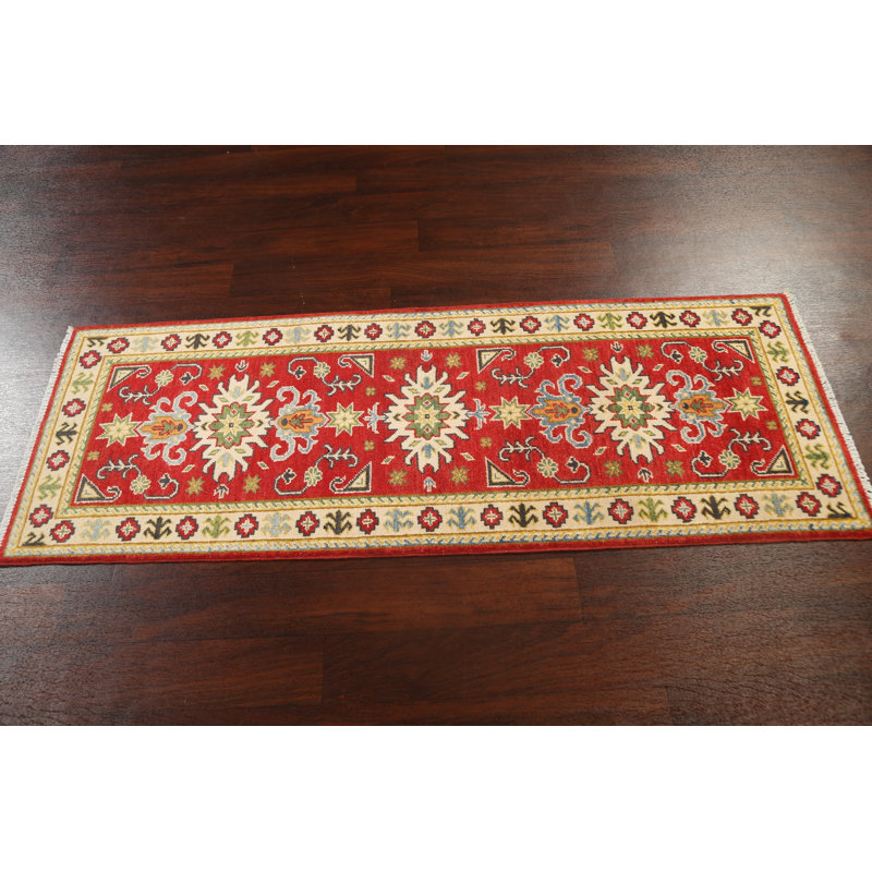 Tapis de couloir unique en laine noué à la main 2 pi 2 po x 5 pi 10 po New Age