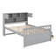Platform Bed Frame With Storage Bookcases And Shelves,Four Drawers-114221920