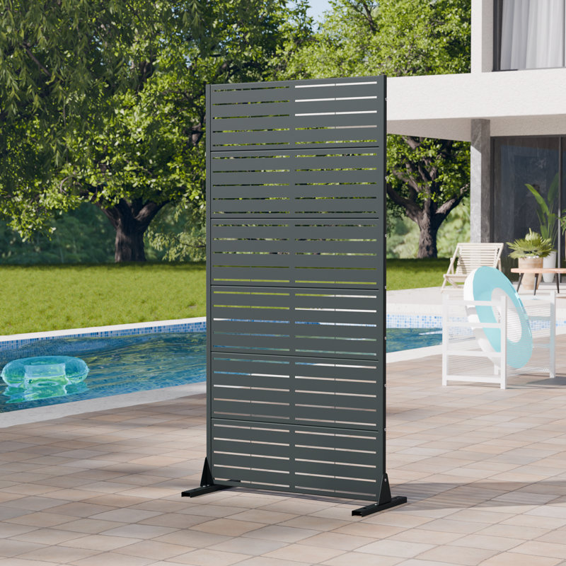 Panneaux de clôture 72 po x 35 po, Gris foncé