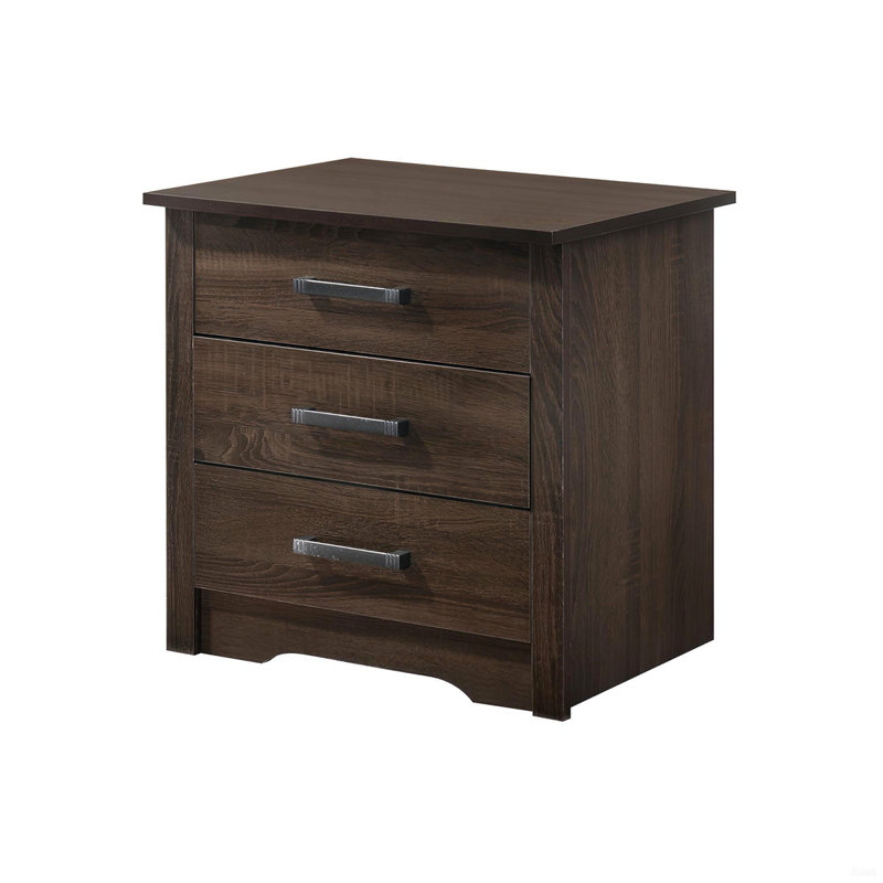 Sandle Wood Contemporary Nightstand, Brown