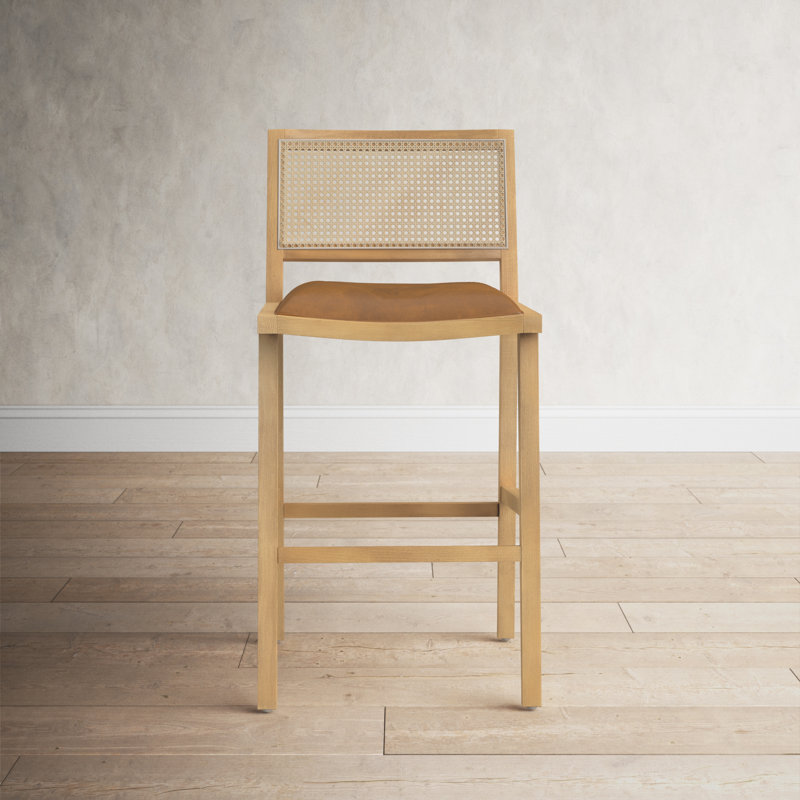 Miraz Counter Stool, Bar Stool (31” Seat Height), Butterscotch Faux Leather