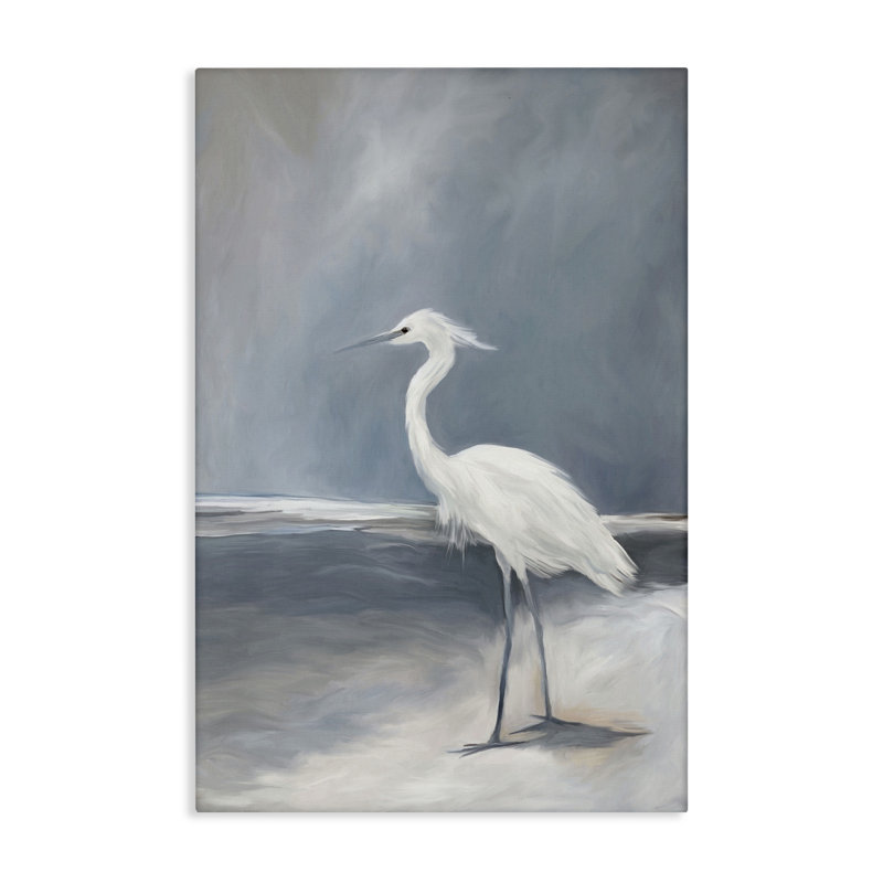 Toile d'oiseaux Royaume des Hérons, design par Ramona Murdock, H 24 po x l 16 po