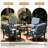 Teak Outdoor Four-person Conversation Set With Cushion And Two Side Tables-1987628334-1987628368