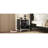 Elegant High Gloss Nightstand With Metal Handle-138913787