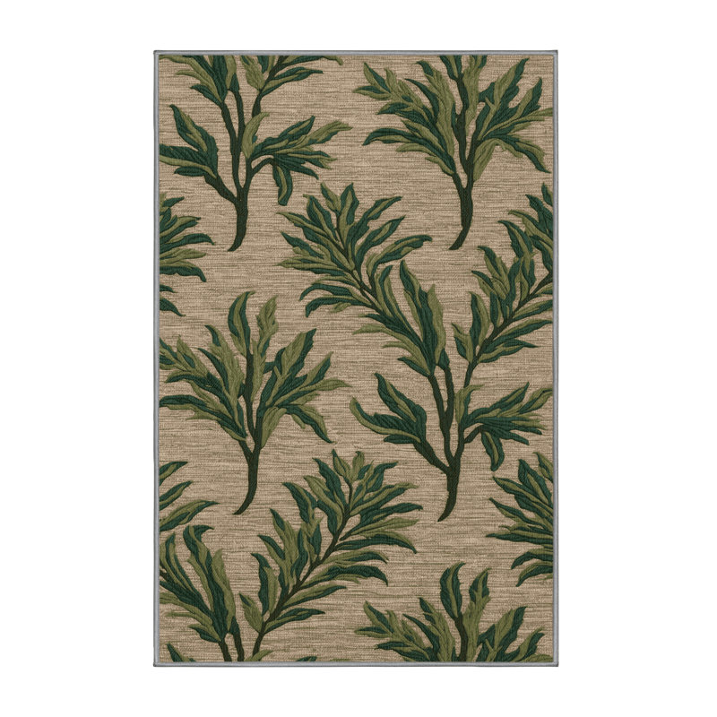 Washable Lambs Quarters Vegetables Area Rug, Runner 2' x 4'