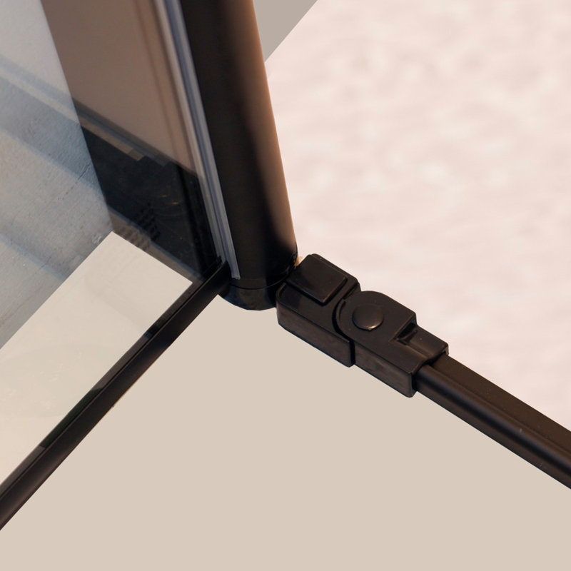3031.5"W X 75"H Pivot Single Swing Shower Door, Aluminium Alloy In Matte Black, 1/4" (6Mm) Thick SGCC Tempered Clear Glass.
