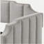 Lit de jour en velours Peridot Dove Grey avec couchette (simple)