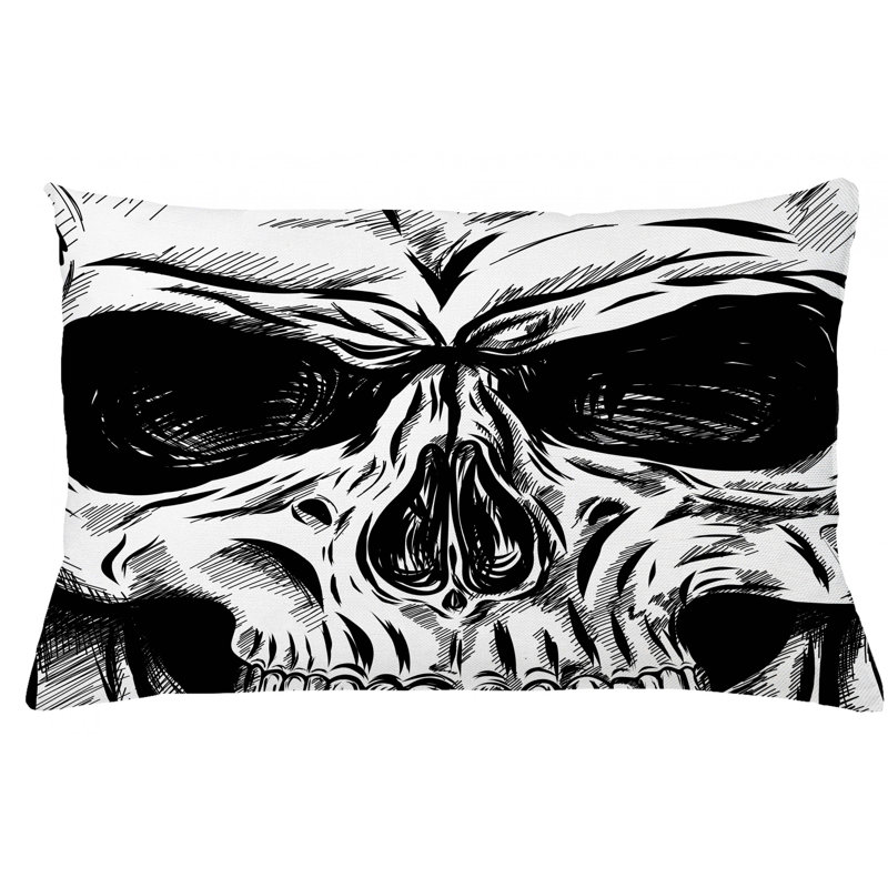 Housse de coussin lombaire intérieur/extérieur halloween, 16 po x 26 po