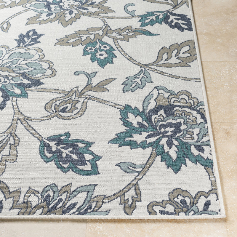 Amherst Floral Indoor / Outdoor Rug, Round 8'9"