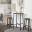 Bar Stool with Metal Frame and Footrest-2105060617