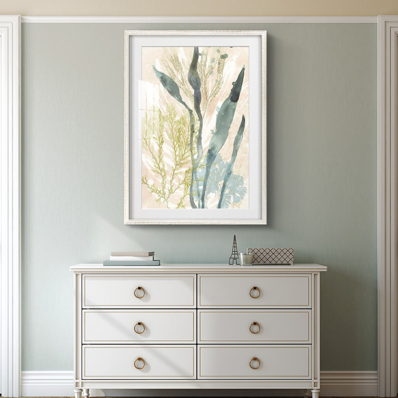 «Vintage Ocean Jewels I», impression encadrée, H 25,5 po x l 17,5 po, Blanc