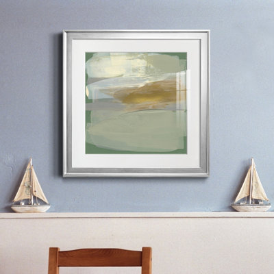 " Sage And Gold Swipe II " Painting Print